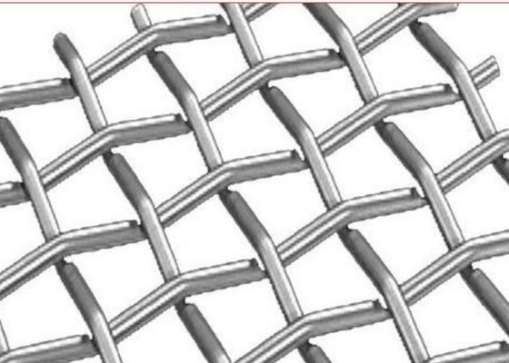 Ss304 50 Micron Stainless Steel Crimped Wire Mesh Square Holes