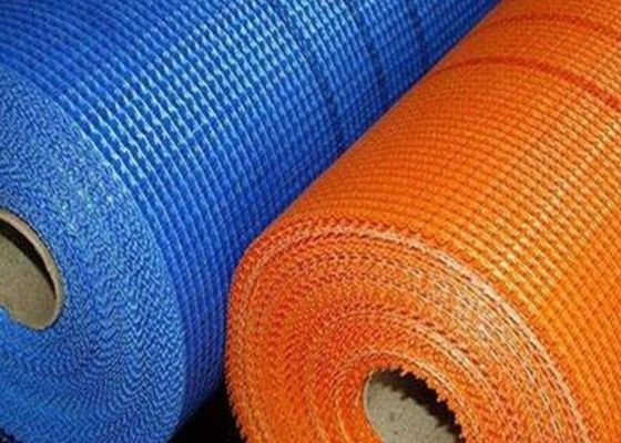 Niebiesko-pomarańczowa odporność na korozję 1m - 2m Siatka z włókna szklanego Materiał budowlany
