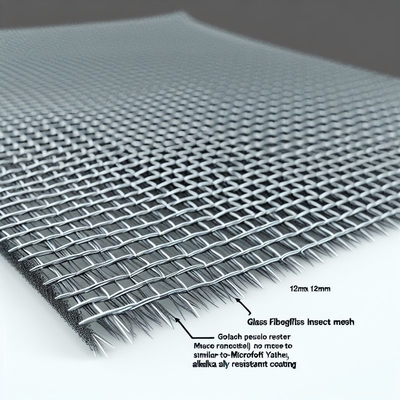Siatka z włókna szklanego odporna na alkalia, 12mm×12mm, tkana gładko