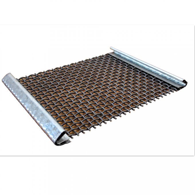 Antykorozyjna siatka zaciskana z blokadą 316l 300 mikronów 12,8 mm otwór Heavy Duty 10